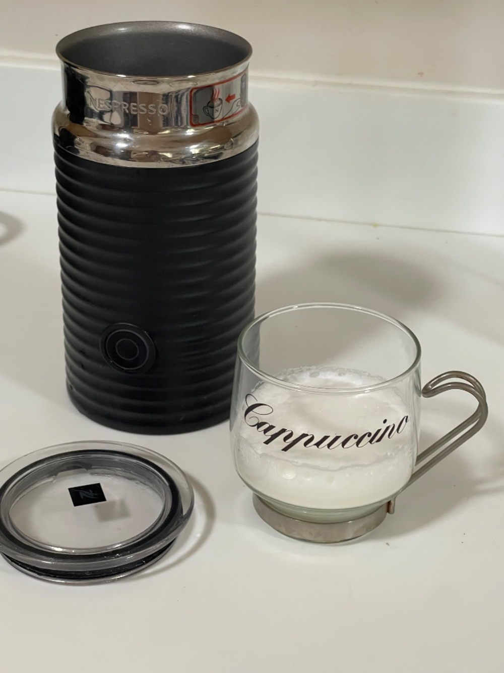 Nespresso Aeroccino Milk Frother Foamer w/ Lid - Model 3193 - Replacement Part